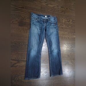 Silver Jeans Santorini Blue Denim Cropped  Jeans Sz.29